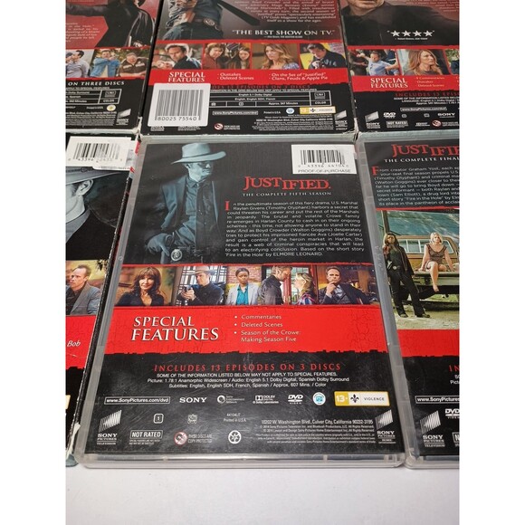 Justified Complete Series (DVD, Seasons 1–6, 18-Disc Set) - Picture 13 of 14